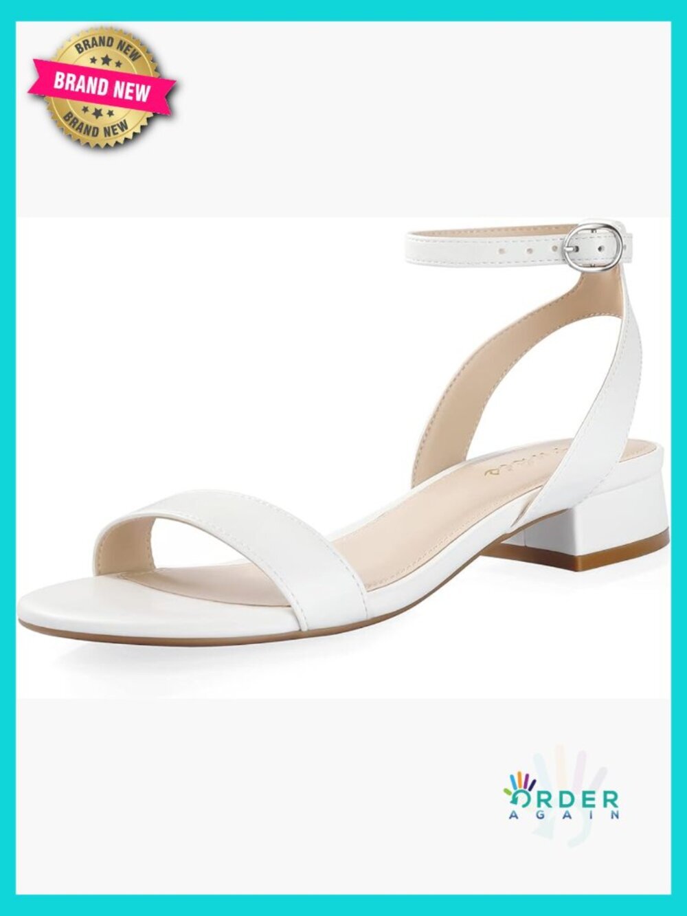 Comfortable Strappy Open Toe Block Heel Sandals Dressy Low Heel Adjustable